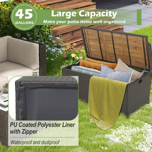  - 45 Gallon Outdoor Storage Bench with Zippered Liner - Outdoor Style Company