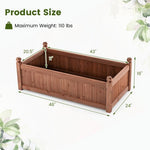  - 46 x 24 x 16 Inch Rectangular Planter Box with Drainage Holes for Backyard Garden Lawn - Outdoor Style Company