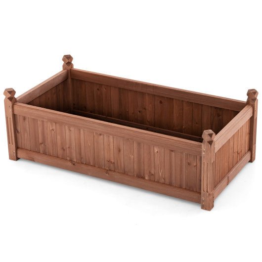  - 46 x 24 x 16 Inch Rectangular Planter Box with Drainage Holes for Backyard Garden Lawn - Outdoor Style Company