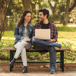  - 47 Inch Outdoor Chair with Slatted Seat Plastic Coated Iron Frame - Outdoor Style Company