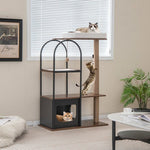  - 47 Inch Tall Cat Tree Tower Top Perch Cat Bed with Metal Frame - Outdoor Style Company