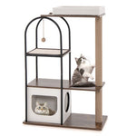  - 47 Inch Tall Cat Tree Tower Top Perch Cat Bed with Metal Frame - Outdoor Style Company