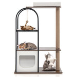  - 47 Inch Tall Cat Tree Tower Top Perch Cat Bed with Metal Frame - Outdoor Style Company