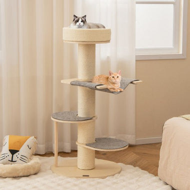  - 47 Inches Cat Tree for Indoor Cats with Thickened Sisal Scratching Posts - Outdoor Style Company