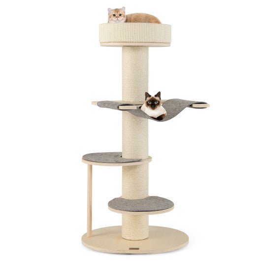  - 47 Inches Cat Tree for Indoor Cats with Thickened Sisal Scratching Posts - Outdoor Style Company