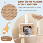  - 48 Inch Cattail Cat Tower with Sisal Scratching Posts Perch and Condo - Outdoor Style Company