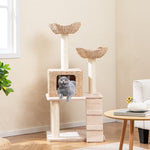  - 48 Inch Cattail Cat Tower with Sisal Scratching Posts Perch and Condo - Outdoor Style Company