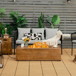  - 48 x 27 Inch Outdoor Gas Fire Pit Table 50 000 BTU with Lava Rocks and Cover - Outdoor Style Company