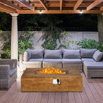  - 48 x 27 Inch Outdoor Gas Fire Pit Table 50 000 BTU with Lava Rocks and Cover - Outdoor Style Company