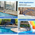  - 48 x 34 Inch Swimming Pool Handrail 316 Stainless Steel Pool Stair Rail with Grip Cover - Outdoor Style Company