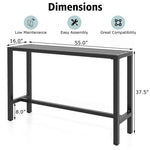  - 48/55 Inch Outdoor Bar Table with Waterproof Top and Heavy - duty Metal Frame - Outdoor Style Company