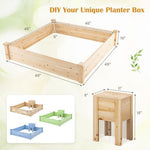  - 49 x 49 x 10 Inch Raised Garden Bed with Compost Bin and Open - ended Bottom - Outdoor Style Company