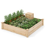  - 49 x 49 x 10 Inch Raised Garden Bed with Compost Bin and Open - ended Bottom - Outdoor Style Company