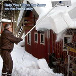  - 5 - 20 Feet Extendable Aluminum Snow Roof Rake with Wheels Handle - Outdoor Style Company
