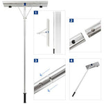  - 5 - 20 Feet Extendable Aluminum Snow Roof Rake with Wheels Handle - Outdoor Style Company