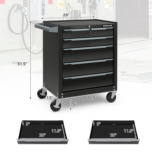  - 5 - Drawer Tool Storage Cabinet with Hanging Holes and Central Keyed Locking System - Outdoor Style Company