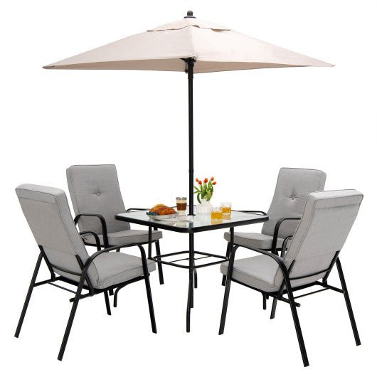  - 5 Feet Patio Square Market Table Umbrella Shelter with 4 Sturdy Ribs - Outdoor Style Company