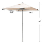  - 5 Feet Patio Square Market Table Umbrella Shelter with 4 Sturdy Ribs - Outdoor Style Company