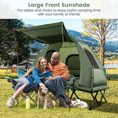  - 5 - in - 1 2 - Person Foldable Outdoor Camping Tent Cot with Air Mattress and Sleeping Bag - Outdoor Style Company