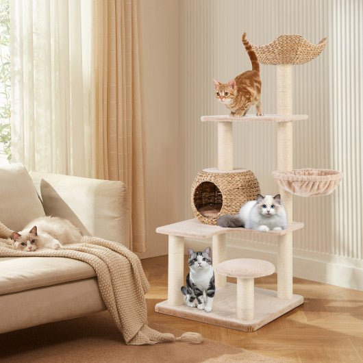  - 5 - Layer Climbing Cat Tree with Sisal Scratching Posts and Washable Cushions - Outdoor Style Company