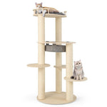  - 5 - level Wooden Cat Tree with Padded Perch Non - woven Hammock - Outdoor Style Company