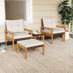  - 5 Piece Rattan Furniture Set with Square Coffee Table - Outdoor Style Company