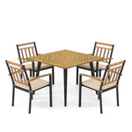  - 5 Pieces Patio Dining Set with Cushions and 1.9 inches Umbrella Hole - Outdoor Style Company