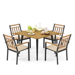  - 5 Pieces Patio Dining Set with Cushions and 1.9 inches Umbrella Hole - Outdoor Style Company