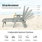  - 5 Position Adjustable Folding Lounger Chaise Chair on Wheels - Outdoor Style Company