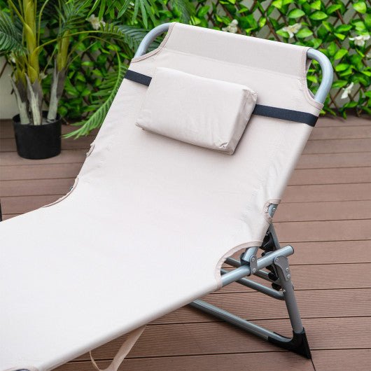  - 5 - position Outdoor Folding Chaise Lounge Chair - Outdoor Style Company