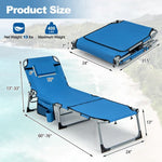  - 5 - position Outdoor Folding Chaise Lounge Chair - Outdoor Style Company