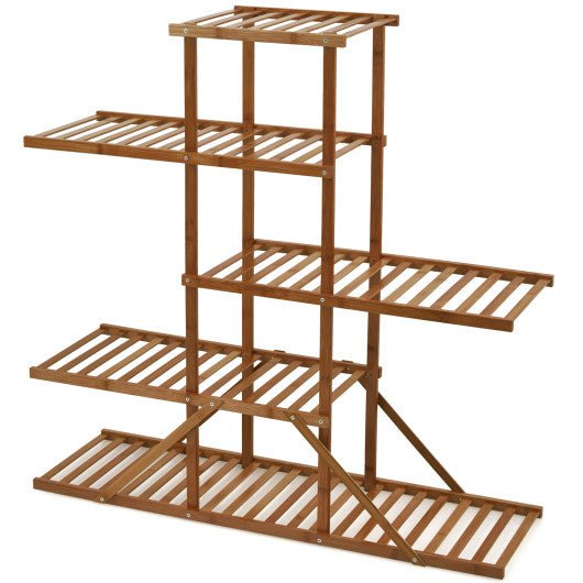  - 5 - tier 10 Potted Bamboo Plant Stand - Outdoor Style Company