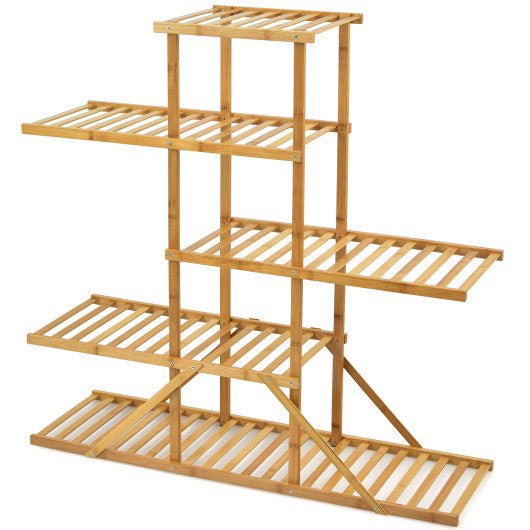  - 5 - tier 10 Potted Bamboo Plant Stand - Outdoor Style Company