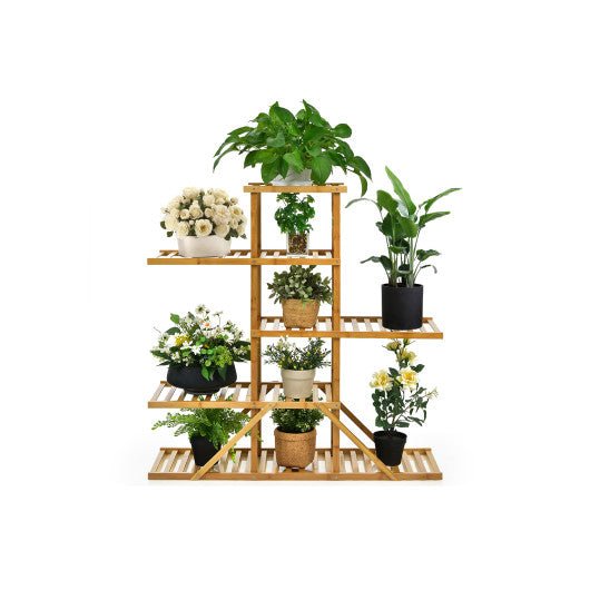  - 5 - tier 10 Potted Bamboo Plant Stand - Outdoor Style Company