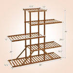  - 5 - tier 10 Potted Bamboo Plant Stand - Outdoor Style Company