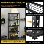  - 5 - Tier Heavy Duty Wire Storage Racks with Anti - slip Foot Pad - Outdoor Style Company