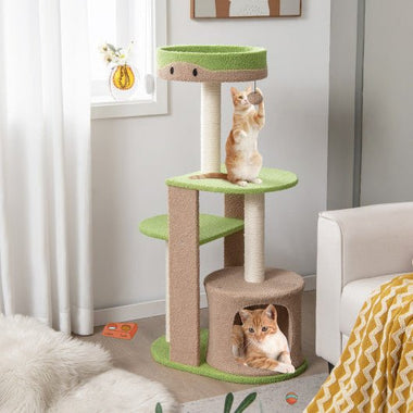  - 5 - Tier Modern Cat Tree Tower for Indoor Cats with Sisal Scratching Posts - Outdoor Style Company