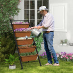  - 5 - Tier Vertical Raised Garden Bed with Wheels and Container Boxes - Outdoor Style Company