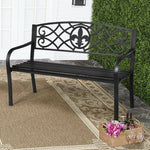  - 50 Inch Patio Heavy - Duty Metal Garden Bench - Outdoor Style Company