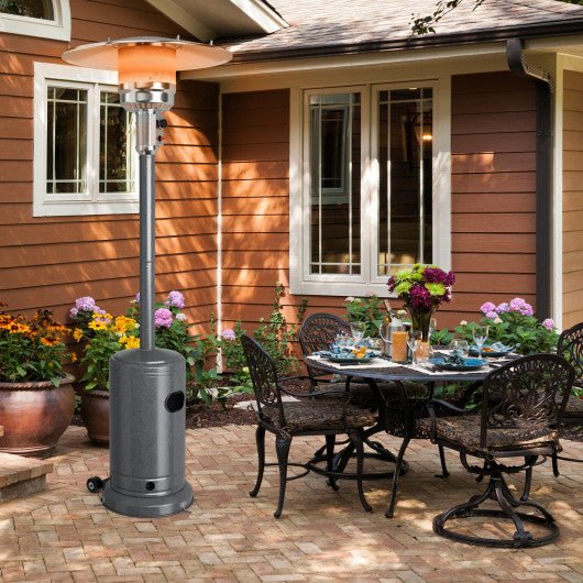  - 50000 BTU Stainless Steel Propane Patio Heater with Trip over Protection - Gray - Outdoor Style Company