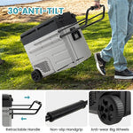  - 51 Quart Portable Car Refrigerator with Retractable Pull Handles - Outdoor Style Company