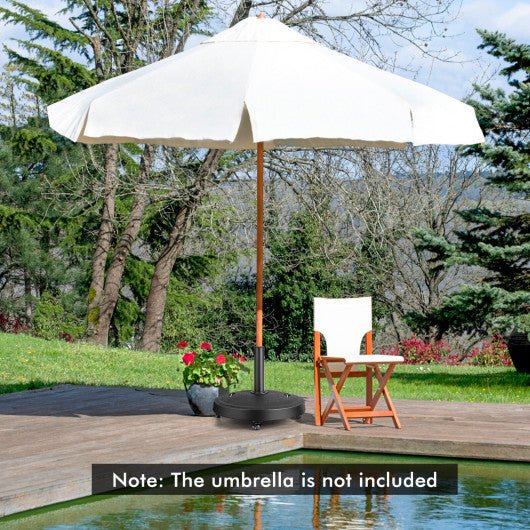  - 51LBS 20.5Inch Outdoor Umbrella Base with Wheels and Handles - Outdoor Style Company