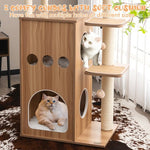  - 52 Inch Modern Multi - level Cat Play Center with Deluxe Hammock - Outdoor Style Company