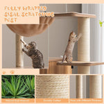  - 52 Inch Modern Multi - level Cat Play Center with Deluxe Hammock - Outdoor Style Company