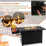  - 52 Inches Outdoor Wicker Gas Fire Pit Propane Fire Table with Cover - Outdoor Style Company