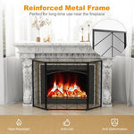  - 52 x 31 Inch Fireplace Screen with Chevron Herringbone Pattern - Outdoor Style Company