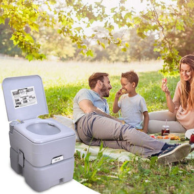  - 5.3 Gallon Portable Toilet with Waste Tank and Built - in Rotating Spout - Outdoor Style Company