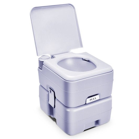  - 5.3 Gallon Portable Toilet with Waste Tank and Built - in Rotating Spout - Outdoor Style Company