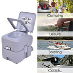  - 5.3 Gallon Portable Toilet with Waste Tank and Built - in Rotating Spout - Outdoor Style Company