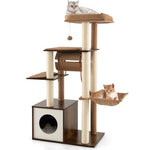  - 53 Inch Cat Tree with Condo and Swing Tunnel - Outdoor Style Company